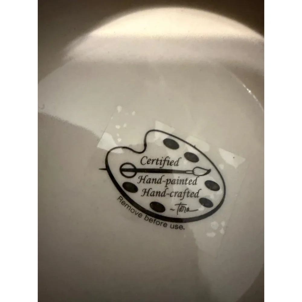 Temp-tations by Tara Old World Green 8 oz Lidded‎ Ramekin Hand Painted Ceramic